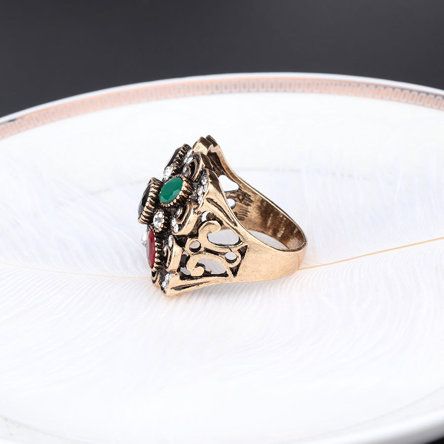 Bague Alliage Motif Floral Bohème Vintage 20g - SADJÉ