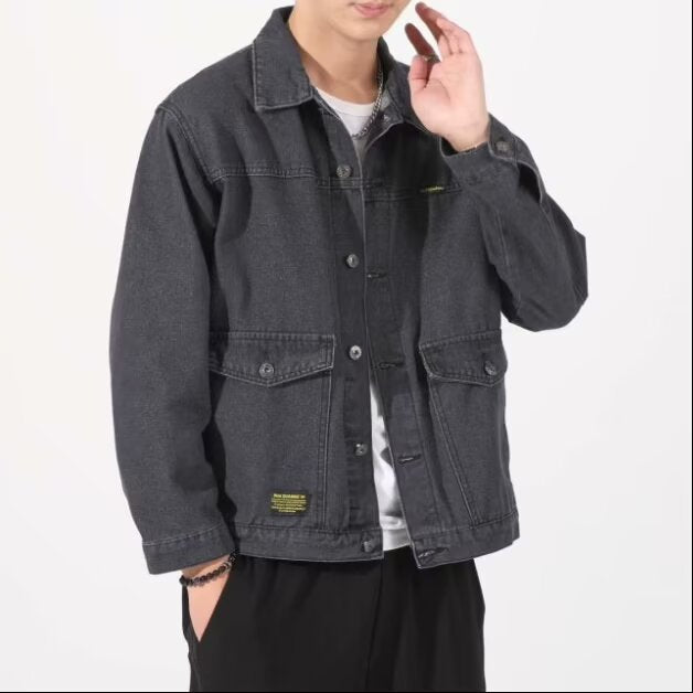 Veste Denim Homme Casual Américain - Blouson Jean Workwear - SADJÉ