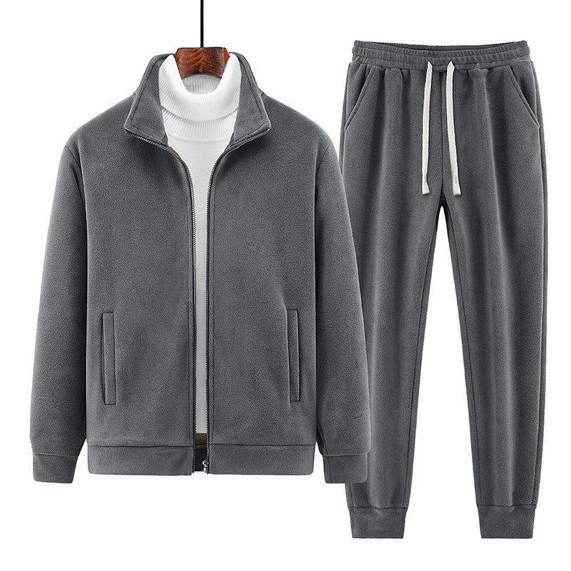Ensemble Homme Sport Cardigan Chaud - Survêtement Décontracté avec Sac - SADJÉ