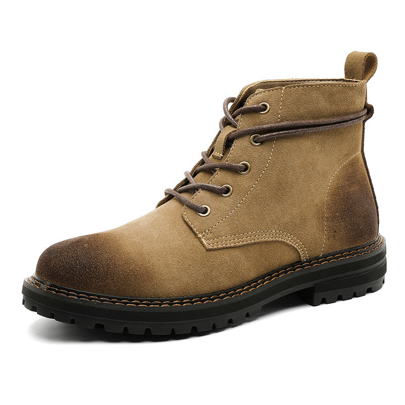 Bottines Homme Outdoor Cuir Mat - Résistantes Mi-Mollet Confort - SADJÉ