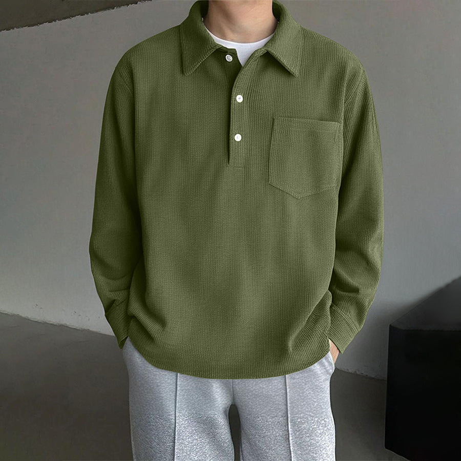 T-shirt Homme Casual Rétro Américain - Polyester Loose Fit - SADJÉ