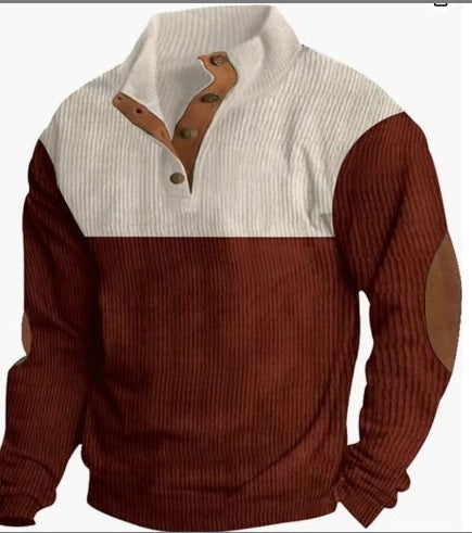 Sweatshirt Homme Imprimé Décontracté - Pull Japonais Rétro à Poches Manches Longues - SADJÉ