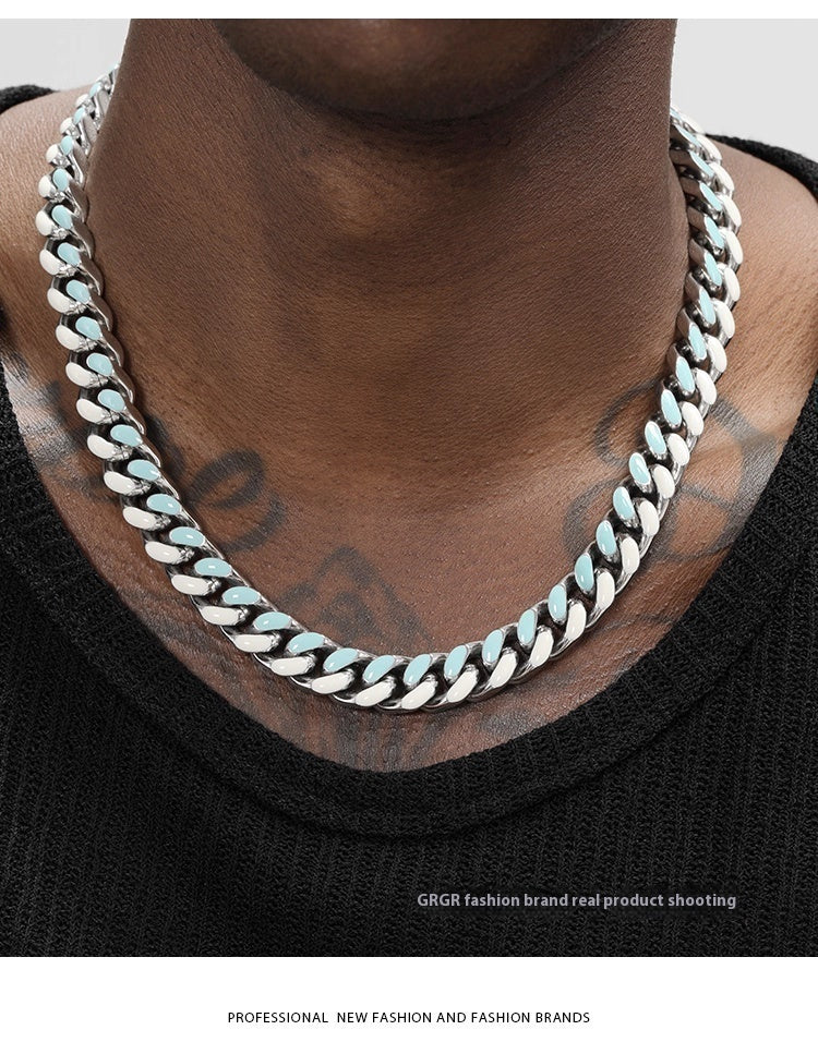 Collier Cubain Homme Chaîne Massive 100g - Découpe Géométrique - SADJÉ