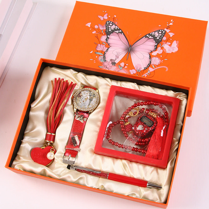 Coffret Cadeau Demoiselle d'Honneur 5-6 Pièces - Ensemble Mariage avec Nœud Élégant - SADJÉ