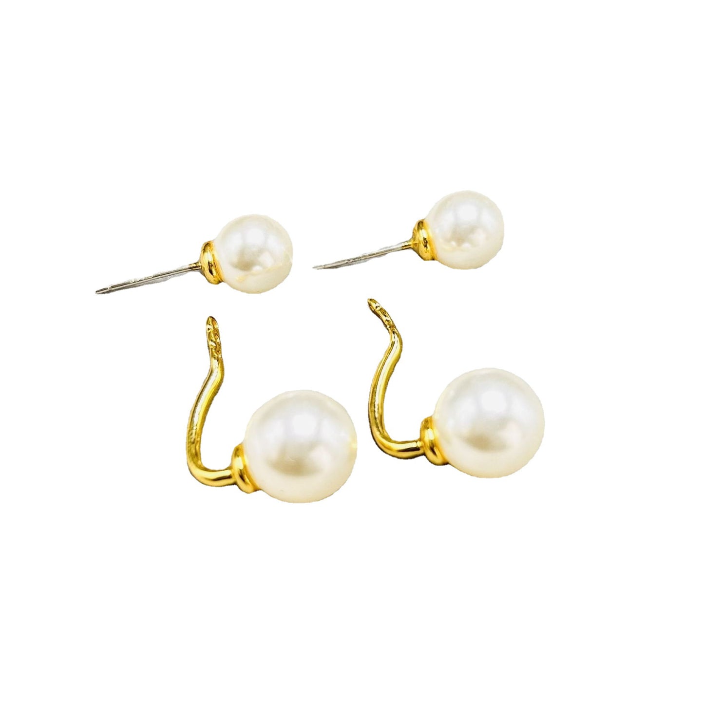 Boucles d'Oreilles Perles Argentées – Cuivre Galvanisé Géométrique - SADJÉ