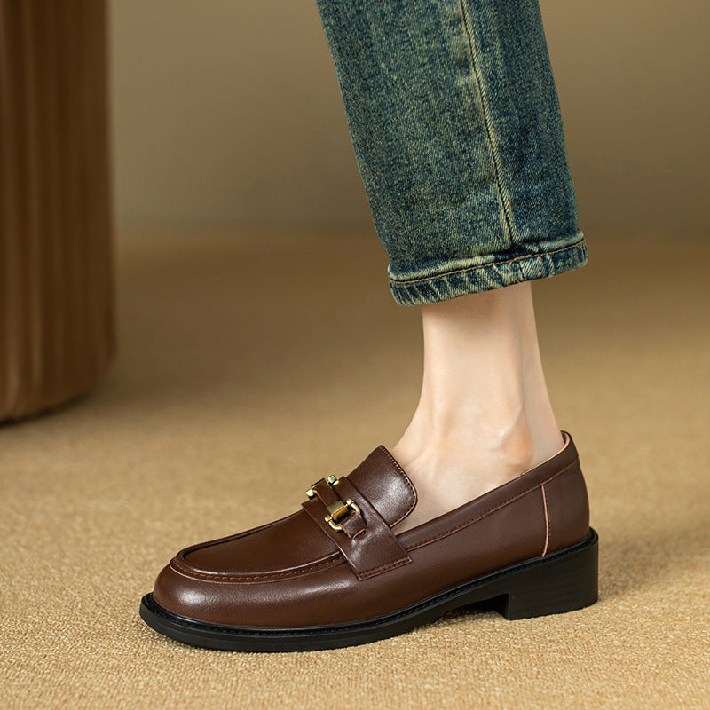 Escarpins Femme Cuir Véritable - Style Rétro Britannique - SADJÉ