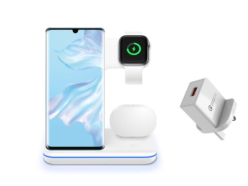 Chargeur Sans Fil 3 en 1 - iPhone, Apple Watch, AirPods - SADJÉ