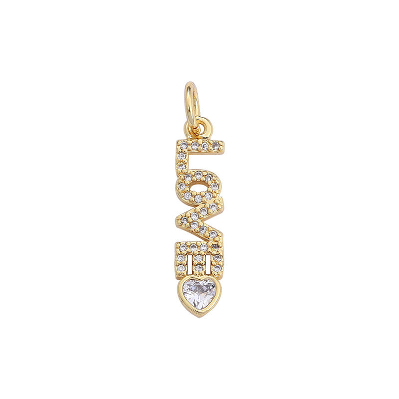 Pendentif Personnalisé Cuivre Zircon Étoile DIY - SADJÉ