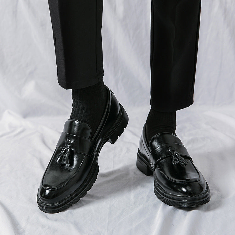 Mocassins Homme Cuir à Pompons - Chaussures Slip-On Respirantes Business Casual - SADJÉ