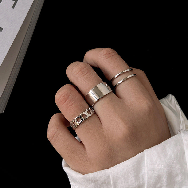 Set de Bagues Géométriques – Alliage Bohème Rétro - SADJÉ