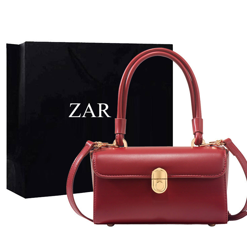 Sac Bandoulière Rouge Rétro Vintage - Messenger Coton Femme - SADJÉ