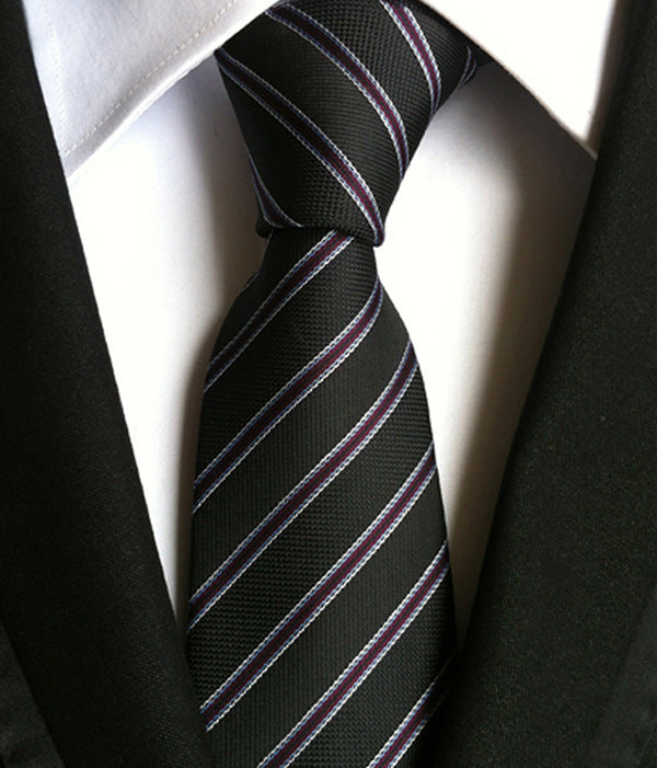 Cravate Homme Business Formelle Rayée - Polyester 146cm Élégante - SADJÉ