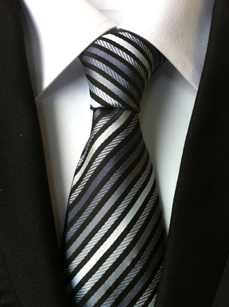 Cravate Homme Business Formelle Rayée - Polyester 146cm Élégante - SADJÉ