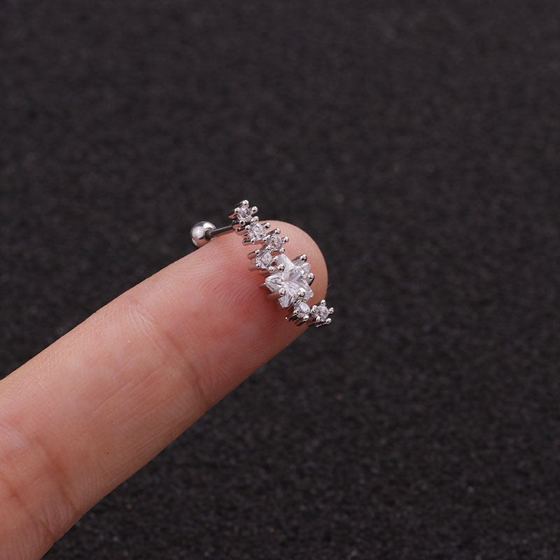 Boucles d'Oreilles Motif Feuilles Acier Inoxydable 22g - 18 Variations - SADJÉ