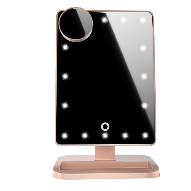 Miroir Maquillage Tactile LED Bluetooth Grossissant 10X - Enceinte Intégrée - SADJÉ