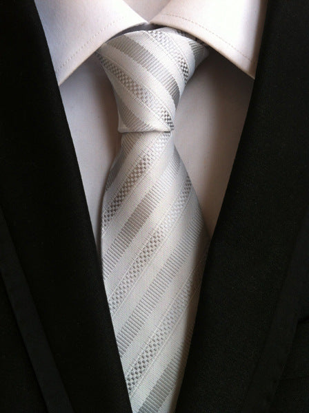 Cravate Homme Business Formelle Rayée - Polyester 146cm Élégante - SADJÉ