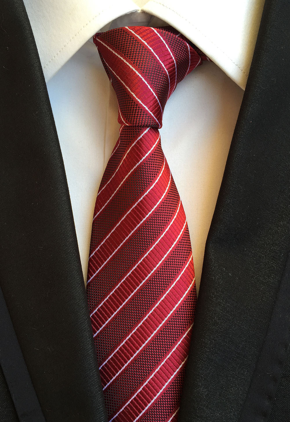 Cravate Homme Business Formelle Rayée - Polyester 146cm Élégante - SADJÉ