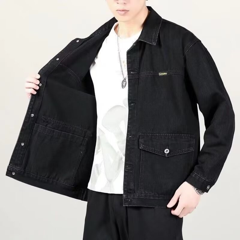 Veste Denim Homme Casual Américain - Blouson Jean Workwear - SADJÉ