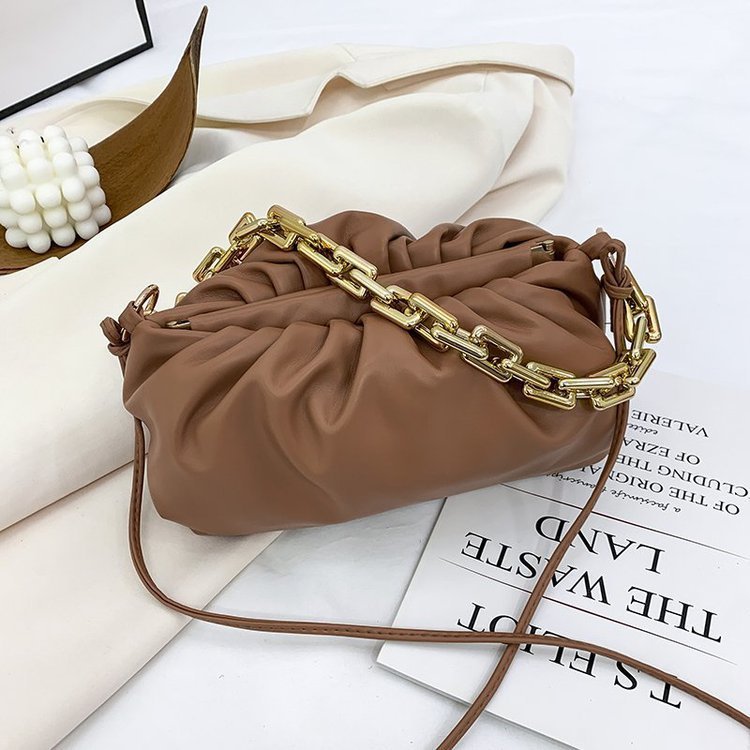 Sac à Main Nuage Peluche – Style Coréen Chaîne Dorée - SADJÉ