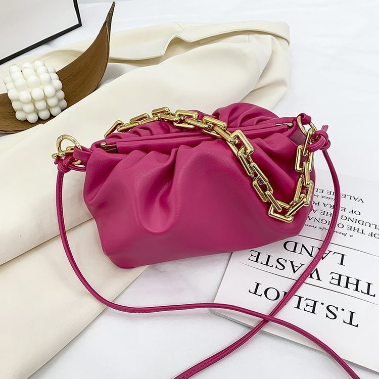 Sac à Main Nuage Peluche – Style Coréen Chaîne Dorée - SADJÉ