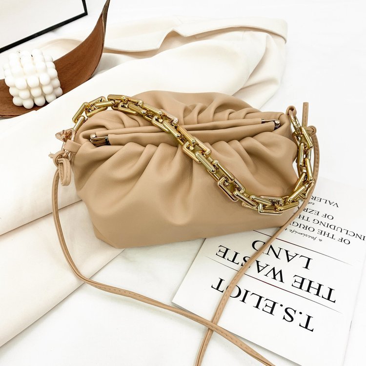 Sac à Main Nuage Peluche – Style Coréen Chaîne Dorée - SADJÉ