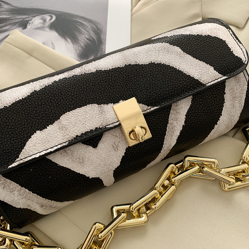 Sac Bandoulière Femme Automne Bicolore - Chaîne Dorée 280g - SADJÉ