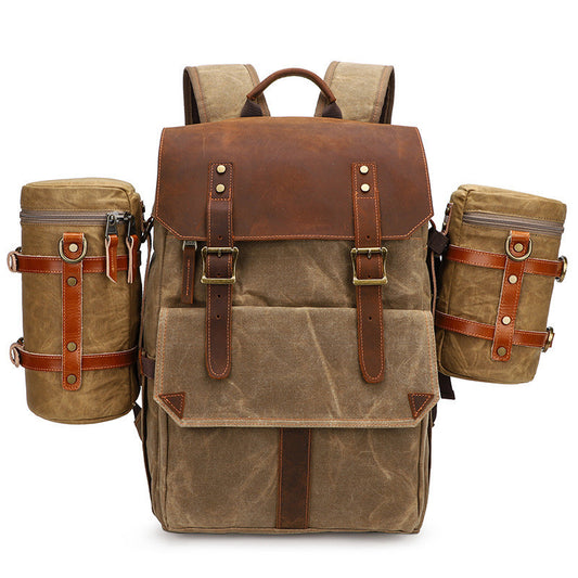 Sac Photo Reflex Imperméable Toile Canvas - Protection Étanche - SADJÉ