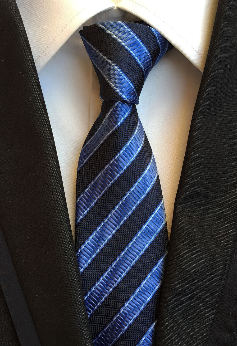 Cravate Homme Business Formelle Rayée - Polyester 146cm Élégante - SADJÉ