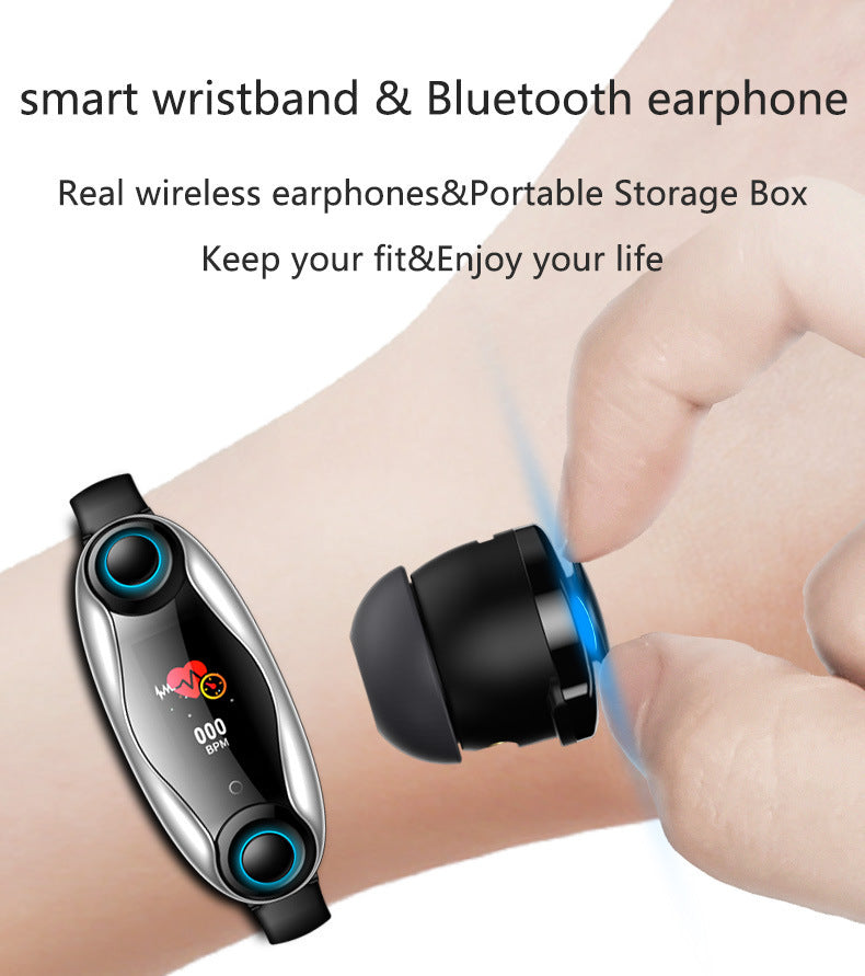 Bracelet Connecté Bluetooth avec Écouteur Intégré - Smartwatch 2-en-1 - SADJÉ
