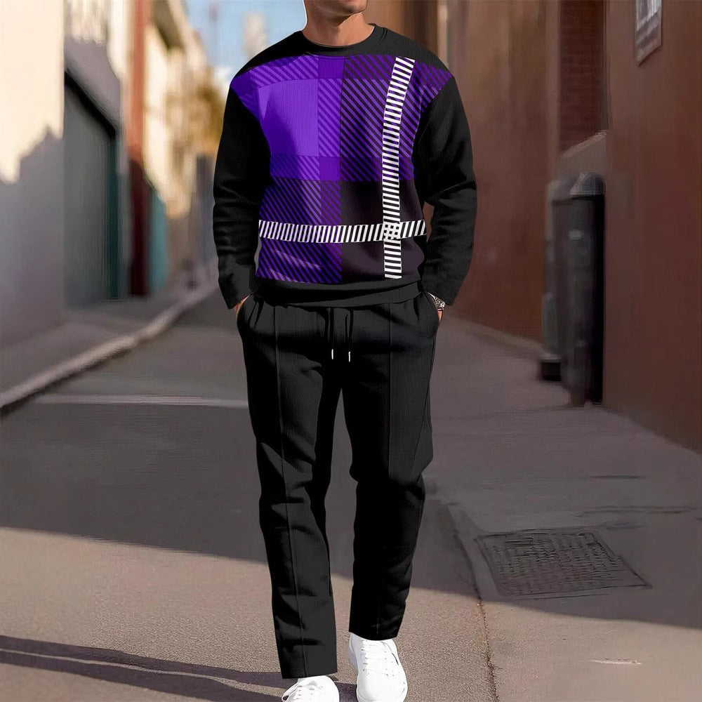 Ensemble Jogging Homme 2 Pièces - Sweat Col Rond et Pantalon Imprimé - SADJÉ