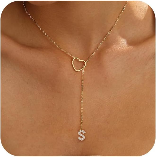 Pendentif Initiale Glamour – Laiton Plaqué Or Zircon 26 Lettres - SADJÉ