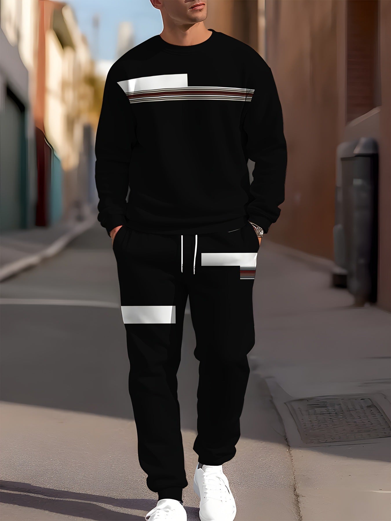 Ensemble Survêtement Homme Imprimé - Veste et Pantalon Sport - SADJÉ