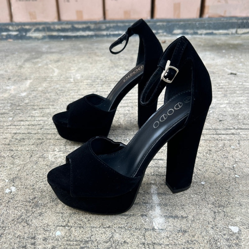 Sandales Femme à Plateforme 13cm - Talons Épais Imperméables - Chaussures de Soirée - SADJÉ