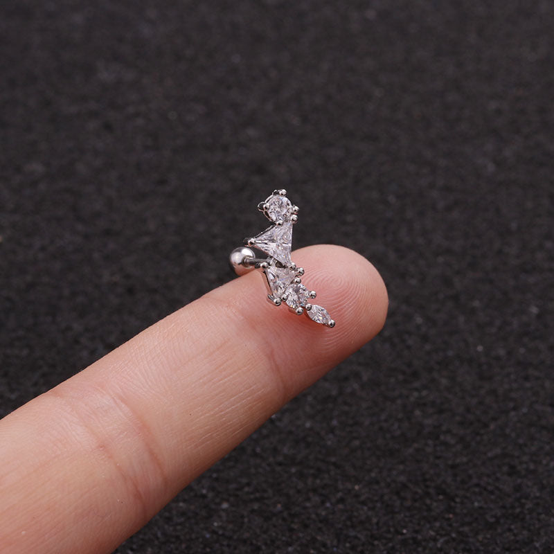 Boucles d'Oreilles Motif Feuilles Acier Inoxydable 22g - 18 Variations - SADJÉ