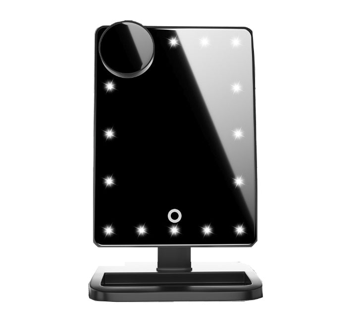 Miroir Maquillage Tactile LED Bluetooth Grossissant 10X - Enceinte Intégrée - SADJÉ