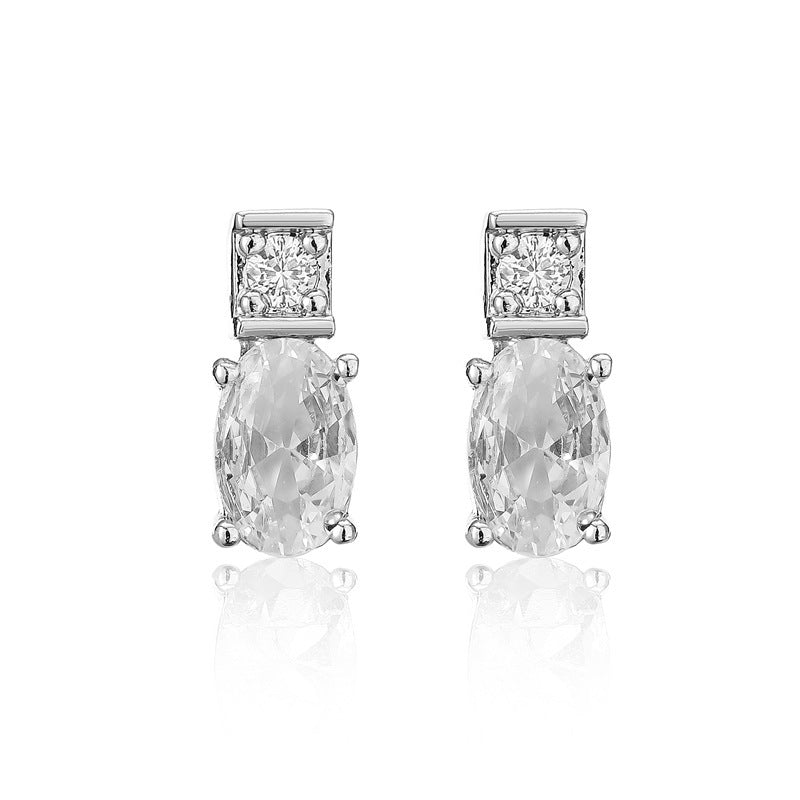 Boucles d'Oreilles Cristal Géométriques – Cuivre Plaqué Électroplaqué - SADJÉ