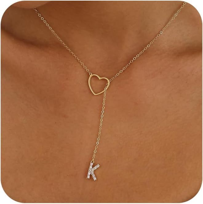 Pendentif Initiale Glamour – Laiton Plaqué Or Zircon 26 Lettres - SADJÉ