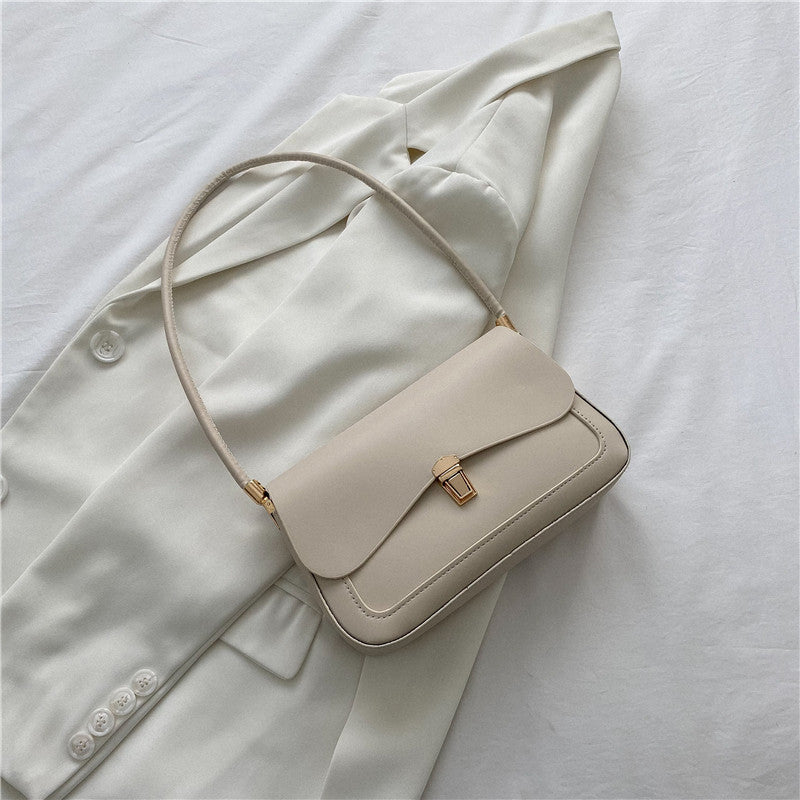 Sac simple à une épaule de couleur unie pour femme - SADJÉ
