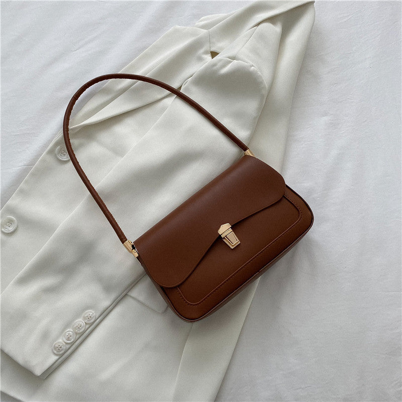 Sac simple à une épaule de couleur unie pour femme - SADJÉ