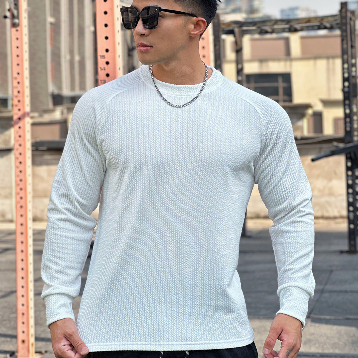 Pull Homme Col Rond Grande Taille - Pullover Casual Manches Longues - SADJÉ