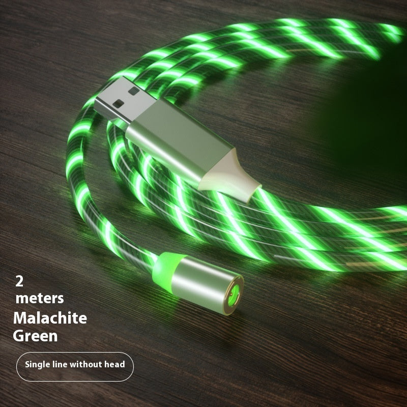 Câble Charge Magnétique LED 3-en-1 - USB-C Micro USB Lightning Rapide - SADJÉ