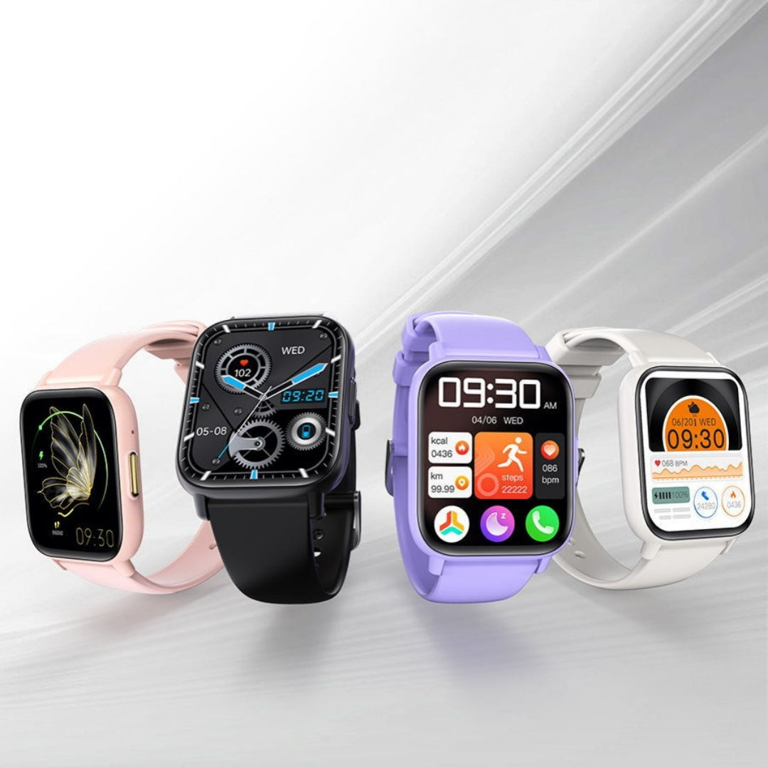 Montre Connectée Santé - Fréquence Cardiaque Oxygène Température Glycémie Appels - SADJÉ