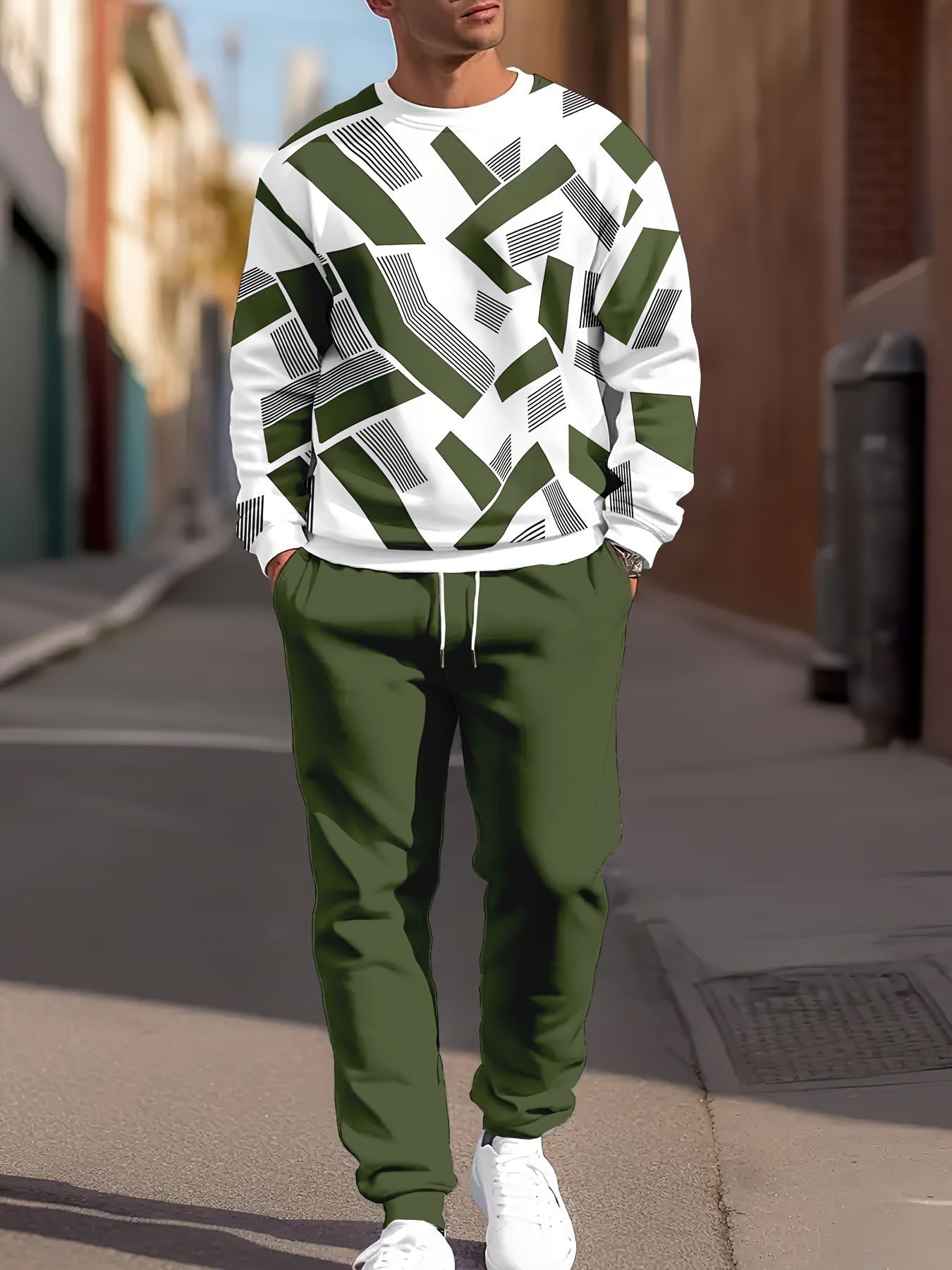 Ensemble Survêtement Homme Imprimé - Veste et Pantalon Sport - SADJÉ