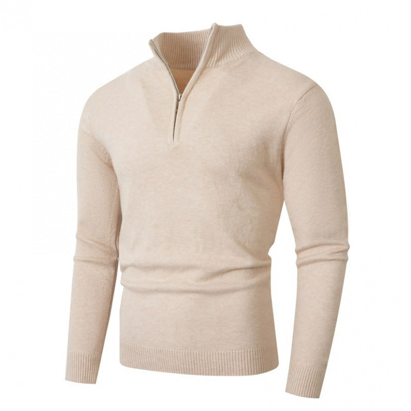 Pull Homme Grande Taille Doublé Polaire - Zip et Col Montant - SADJÉ