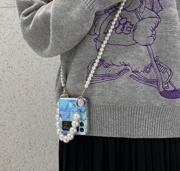 Coque Téléphone Silicone Fleurs Peinture à l'Huile - Support Pliable - SADJÉ