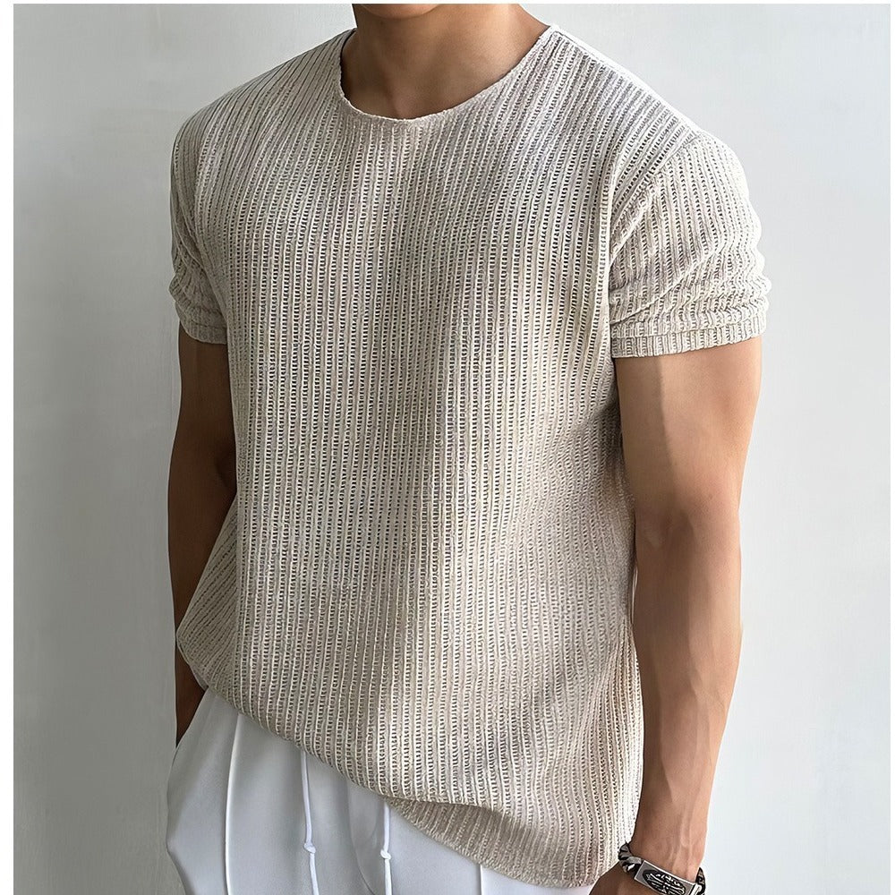 T-shirt Homme Respirant Col Rond - Manches Courtes Léger - SADJÉ