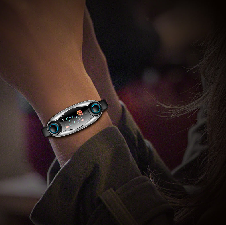 Bracelet Connecté Bluetooth avec Écouteur Intégré - Smartwatch 2-en-1 - SADJÉ
