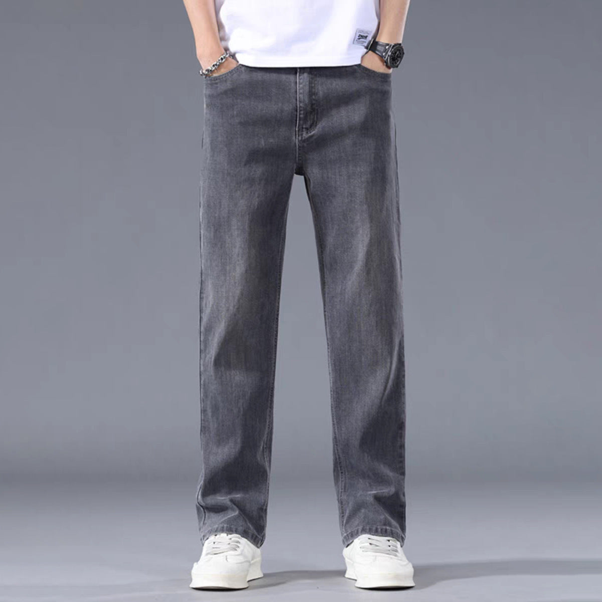 Pantalon Homme Business Casual Droit Coupe Ample Élégant - SADJÉ