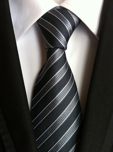 Cravate Homme Business Formelle Rayée - Polyester 146cm Élégante - SADJÉ
