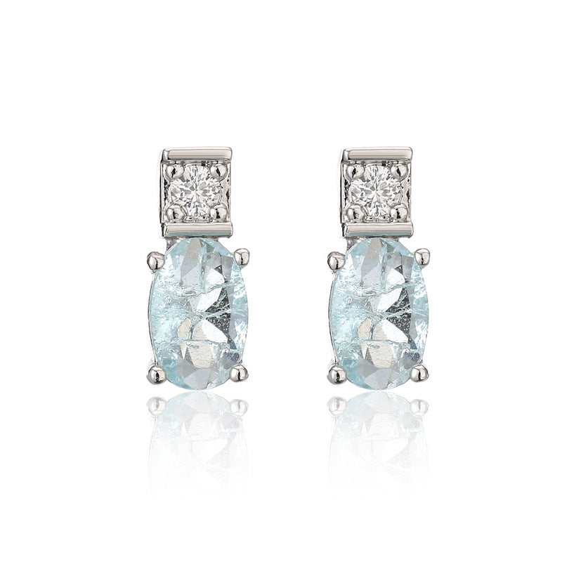 Boucles d'Oreilles Cristal Géométriques – Cuivre Plaqué Électroplaqué - SADJÉ